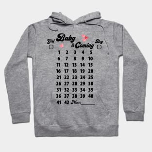 baby is coming maternity calendar Hoodie